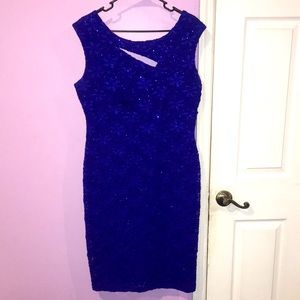 Blue Sequined Roz & Ali Semi-formal Dress